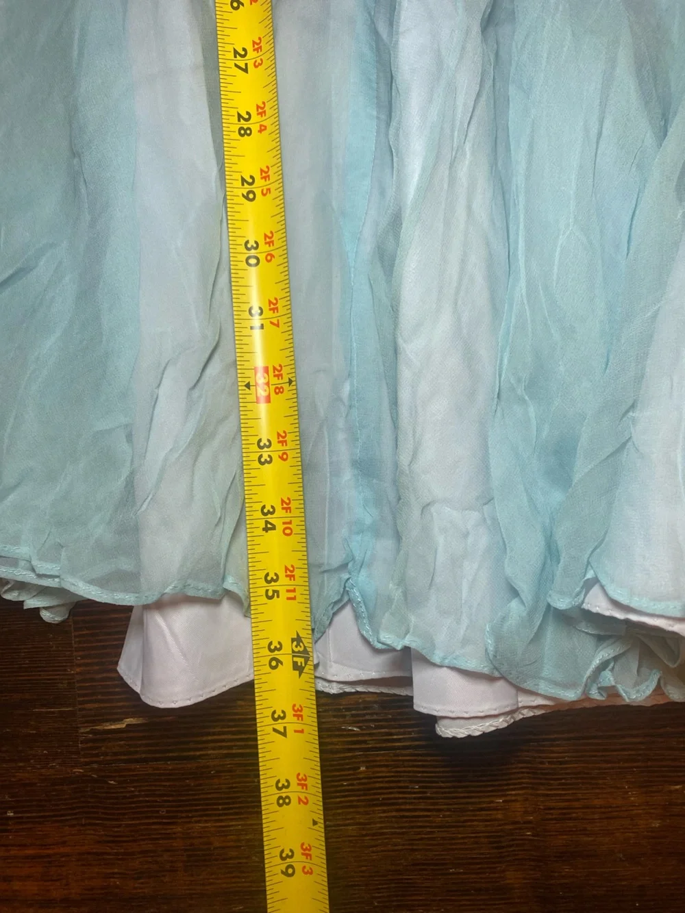TRUE VINTAGE Miss ElliLight Blue Beaded Lace & Chiffon Fit-and-Flare Dress